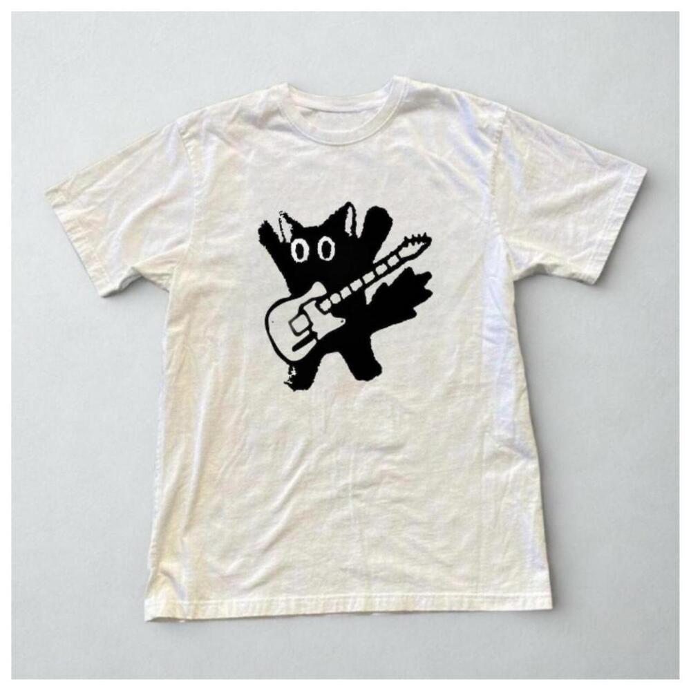 And Cat Playing Guitar Graphic Tee